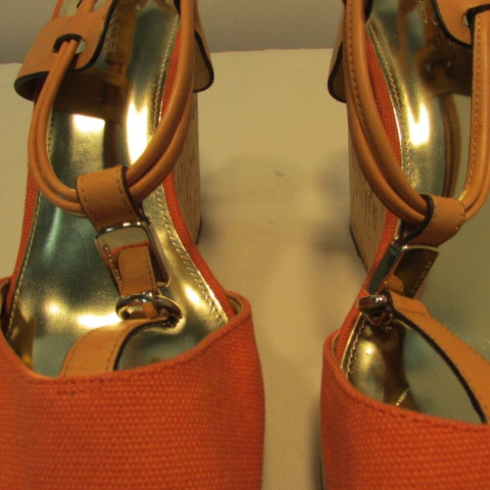 Coach Linden Platform Cork Slingback Wedges - Picture 6 of 14